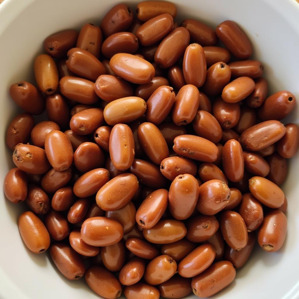 Mexican jumping beans displayed in a bowl