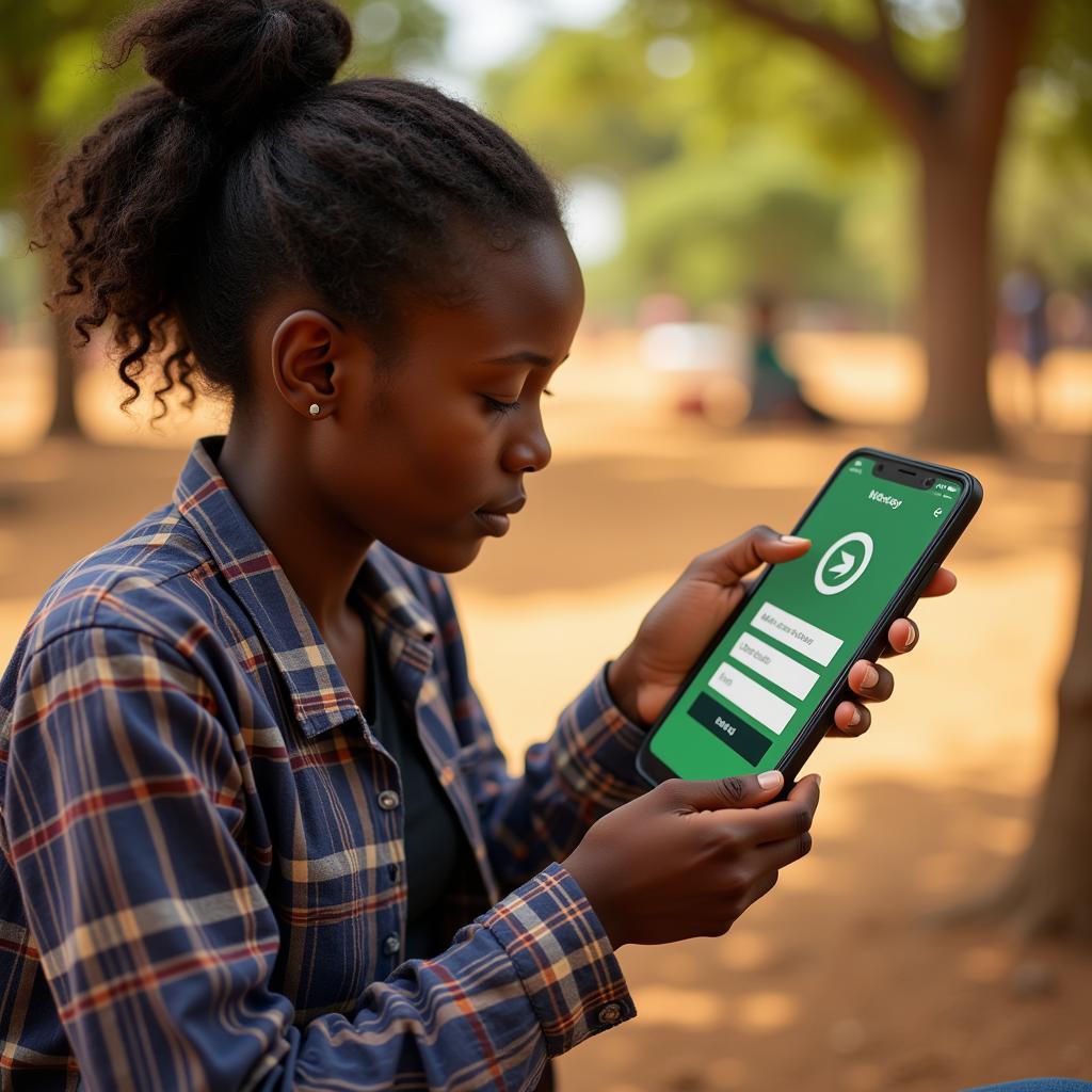 Mobile Money Transaction Taking Place in Africa