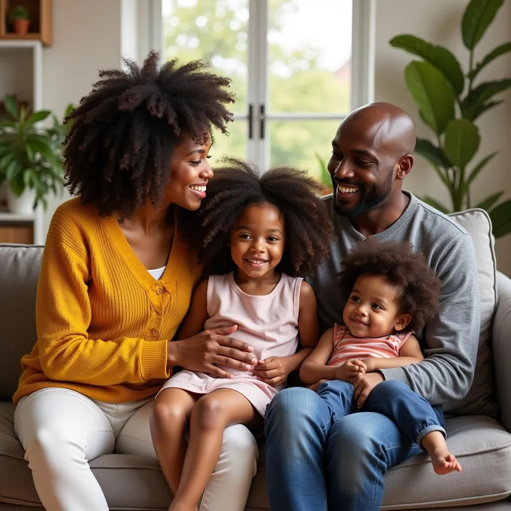 Portrait of a Modern African American Family