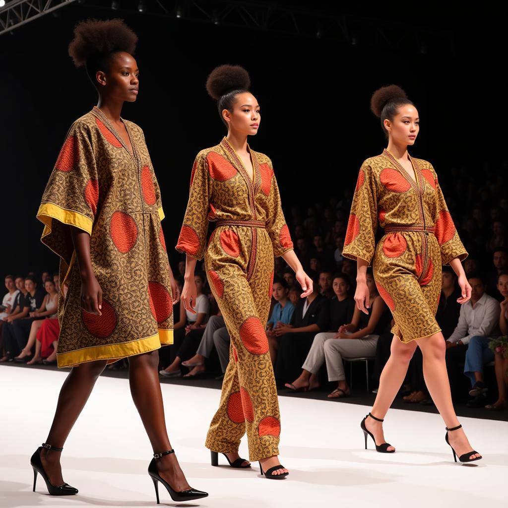 Models on the Runway in Contemporary African Designs