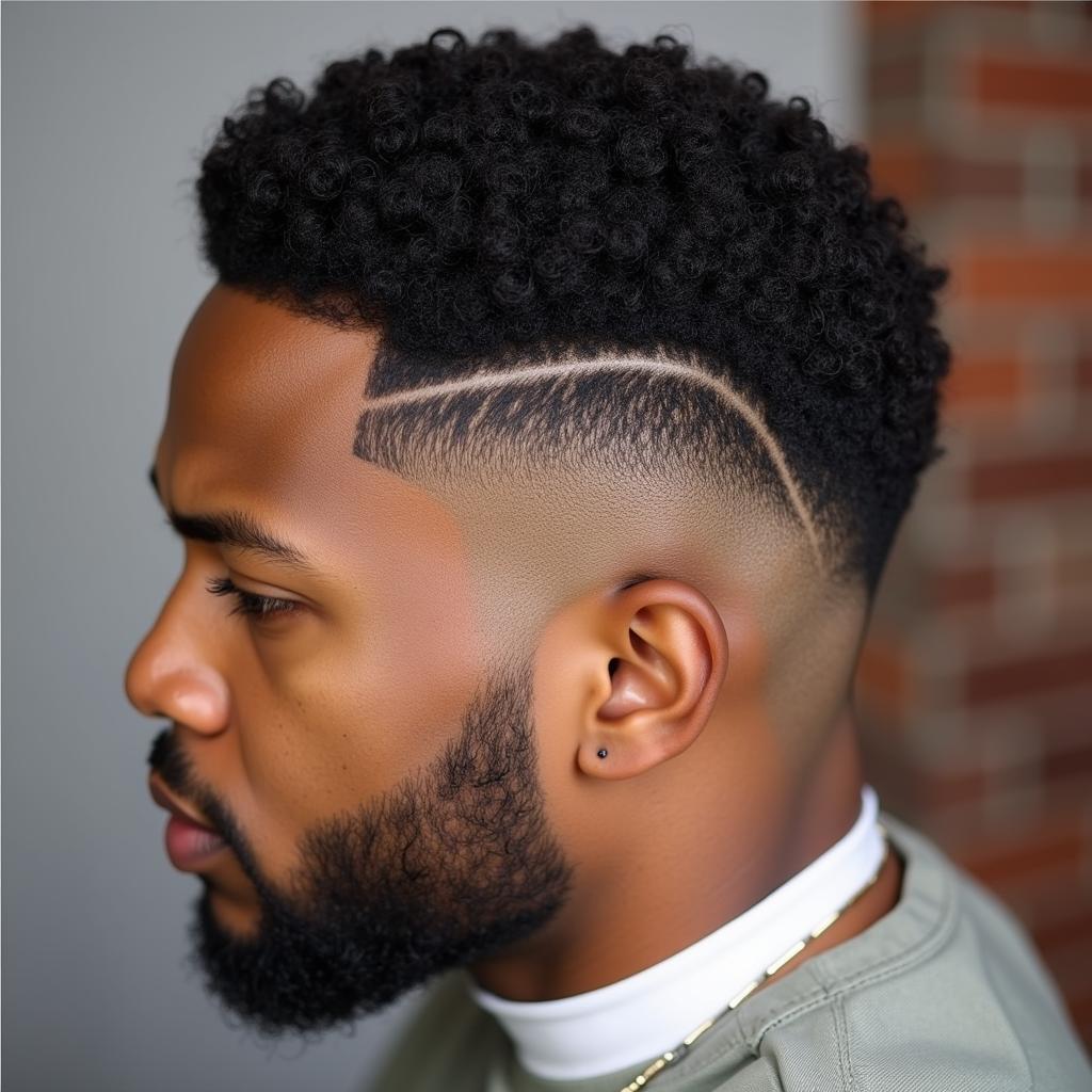 Modern African Gentleman Haircut with Fade