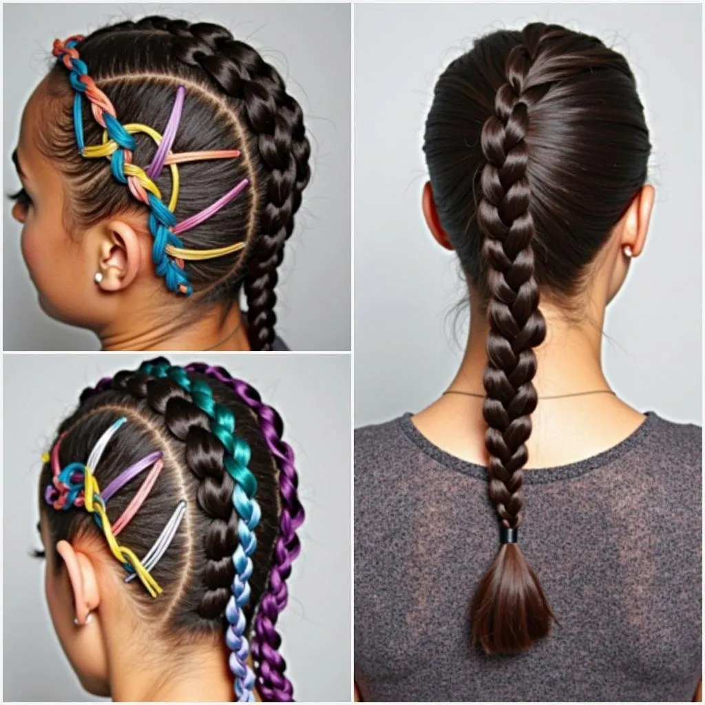 Modern takes on traditional braiding, featuring beads and extensions