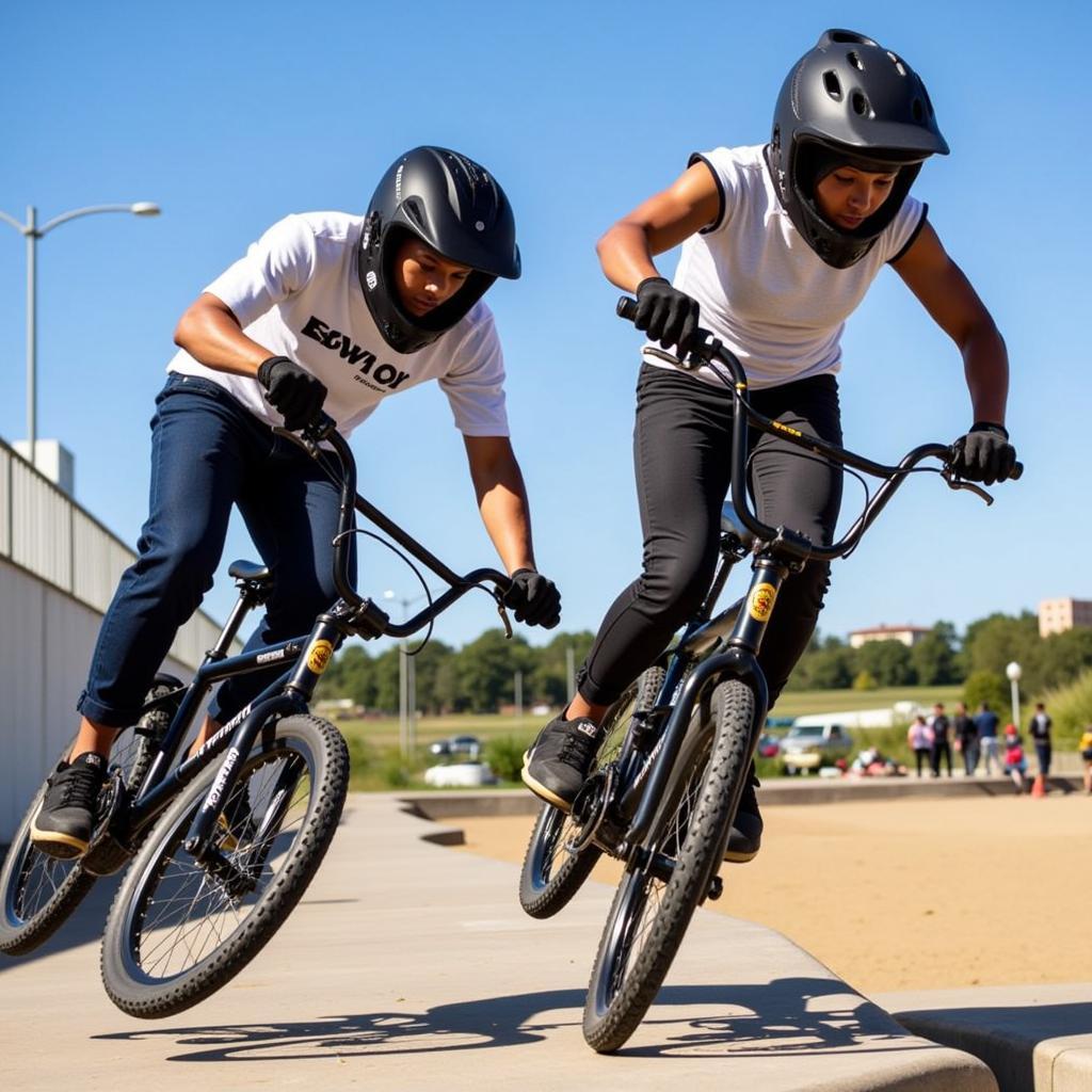 Contemporary African American BMX riders achieving success and promoting diversity