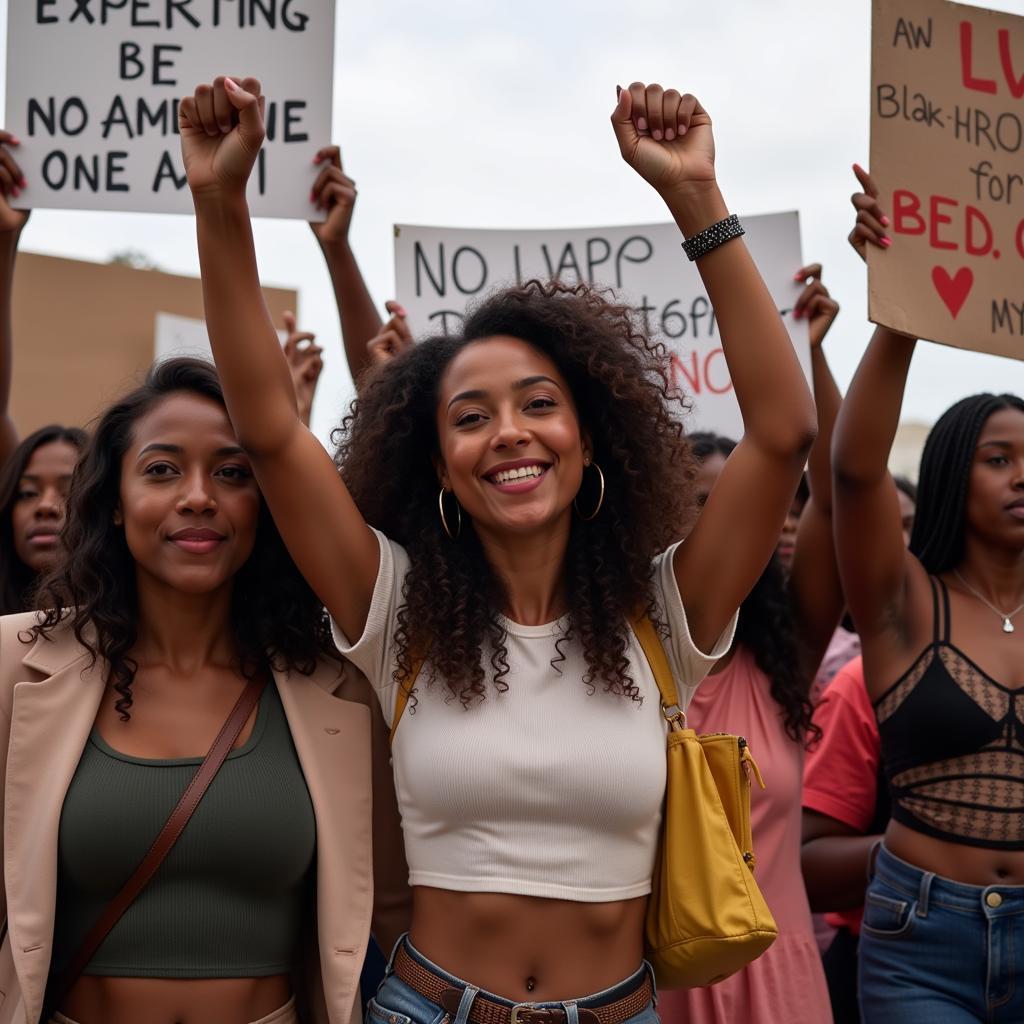 Modern Black women protest