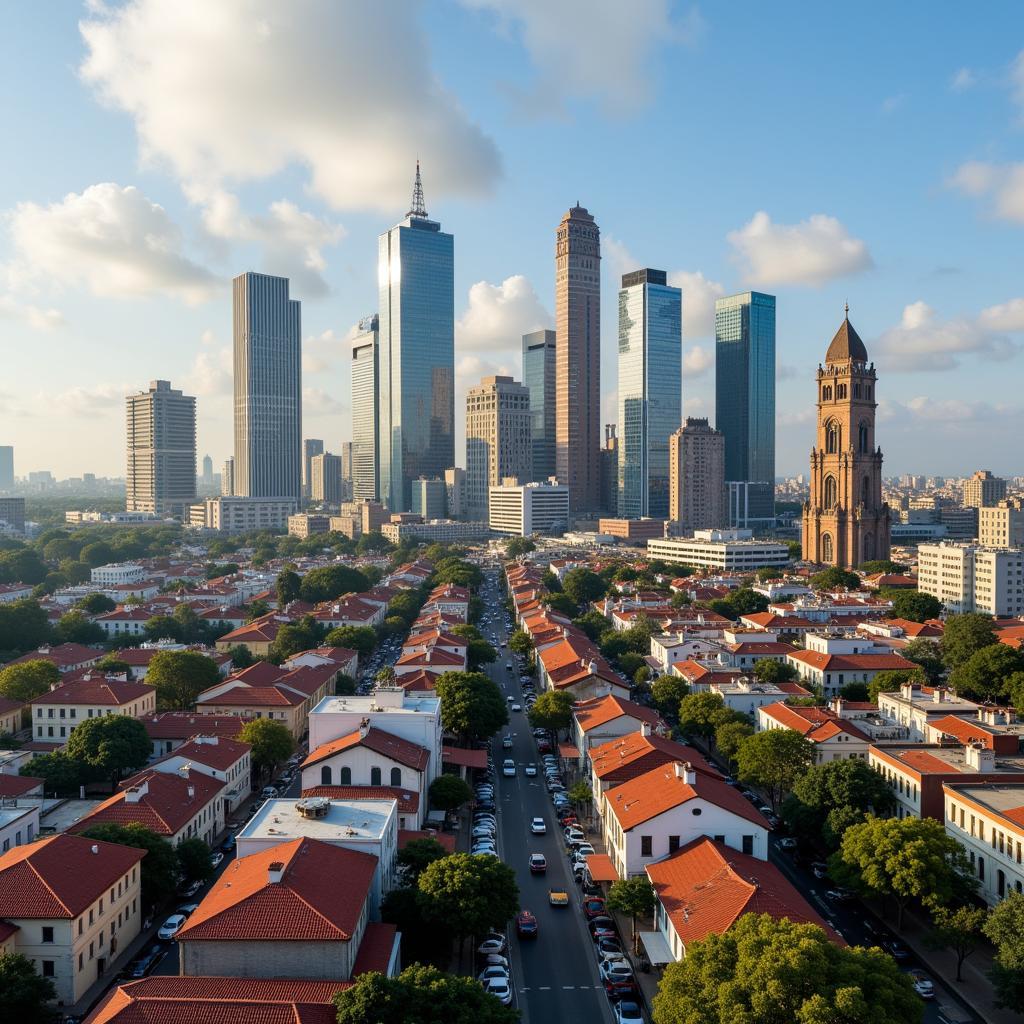 Modern Cityscape in Francophone Africa