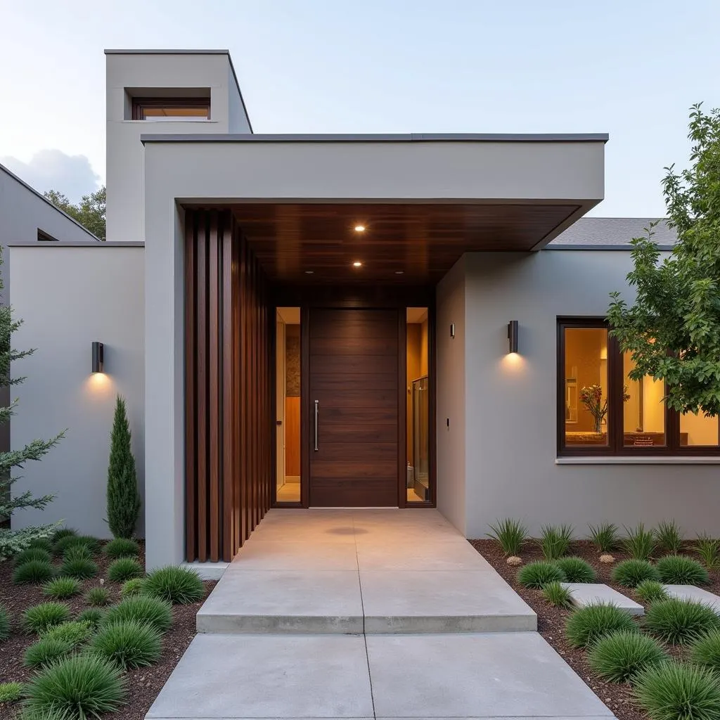 Modern Entrance of a Home in South Africa