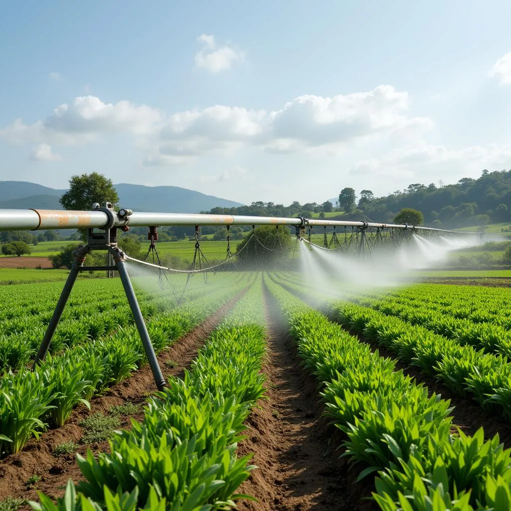 Modern Irrigation System on an African Farm