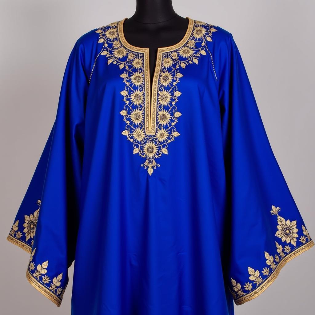 Moroccan kaftan dress in royal blue