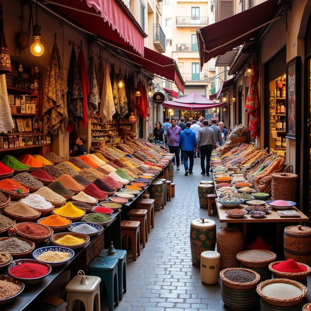 Moroccan market scene