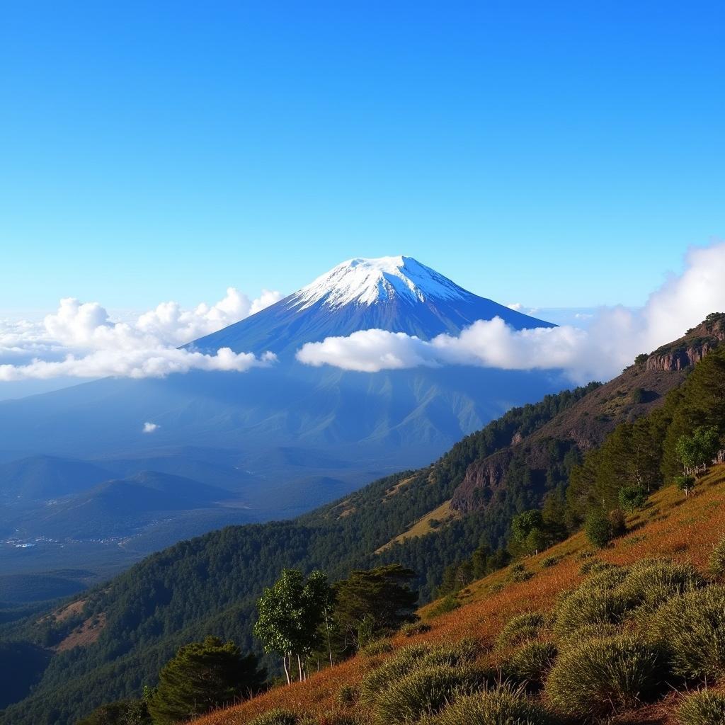 Mount Kilimanjaro Snow-Capped Peak