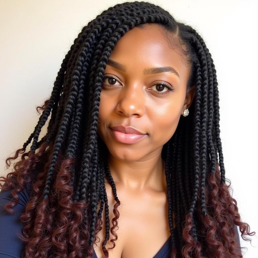 Natural hair protection with African braids