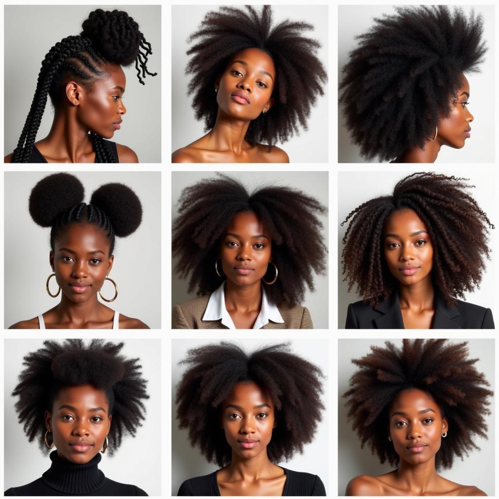  A Collage of Diverse Natural Hairstyles