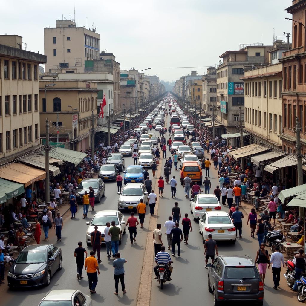 Population Density in Lagos, Nigeria