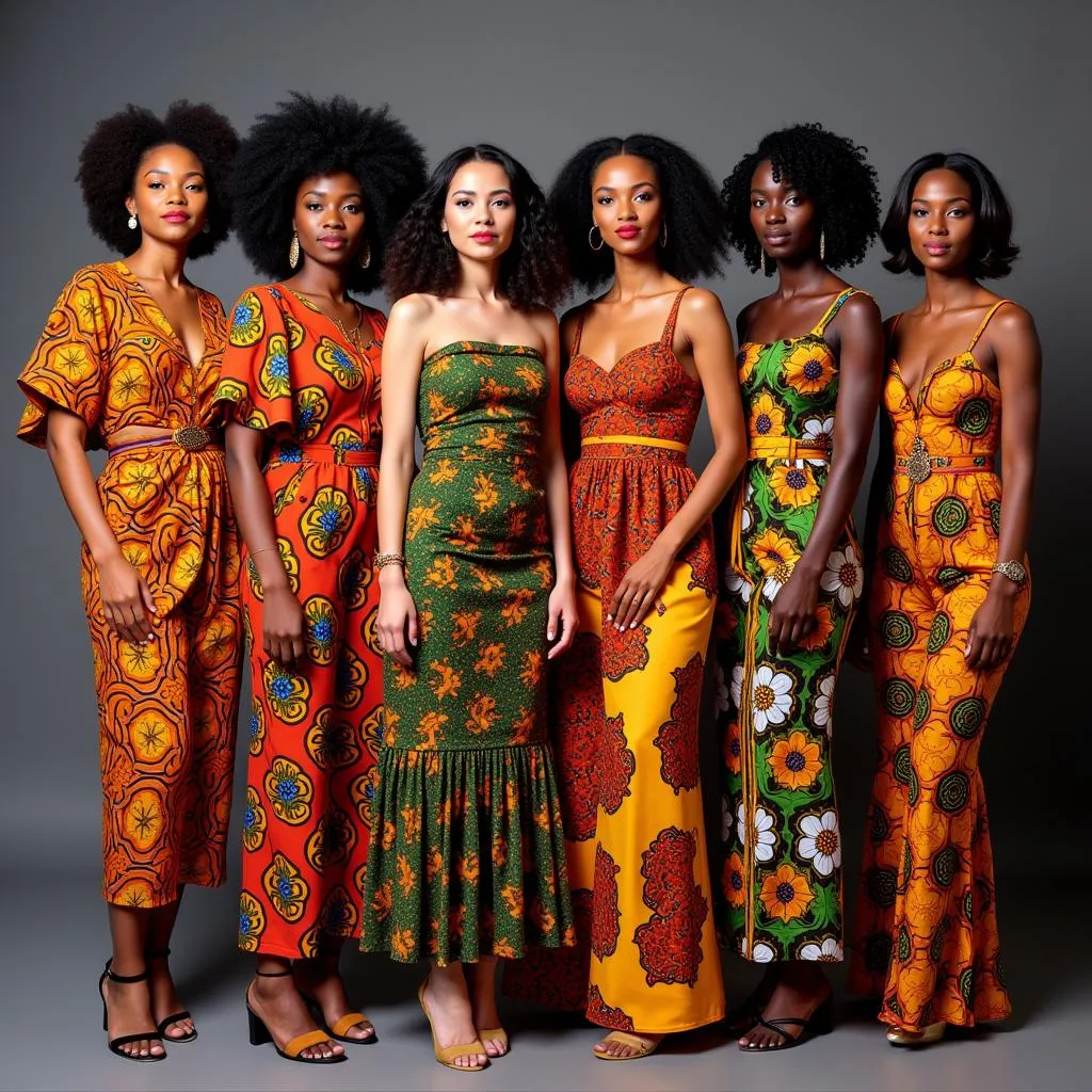 Nigerian women in colorful iro and buba