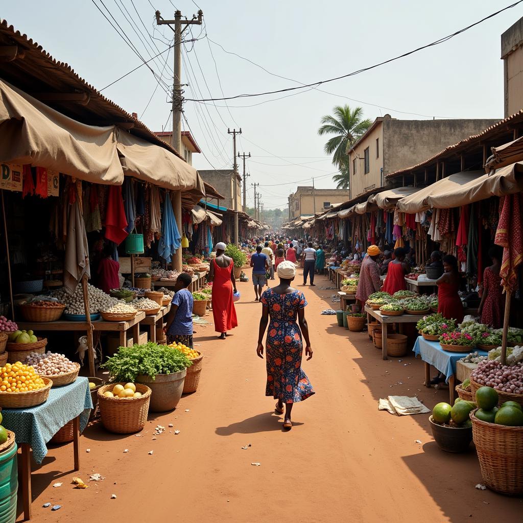 Nigerian Market Scene