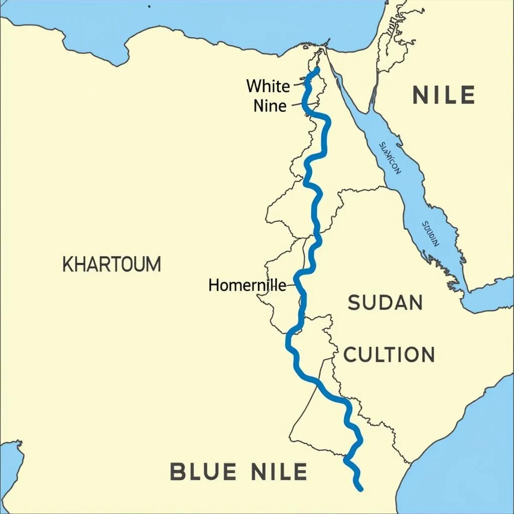 Map of Nile River Source