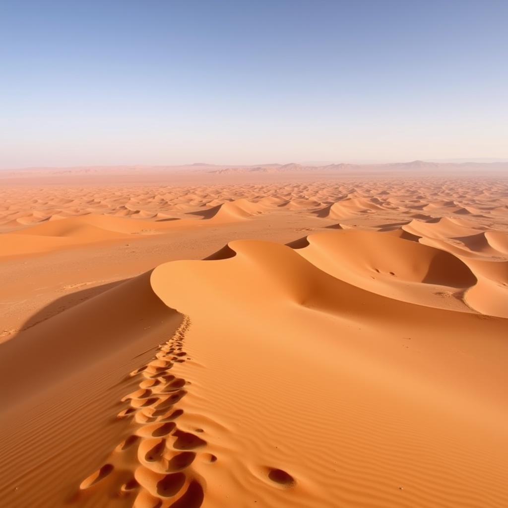 Vast Sahara Desert landscape