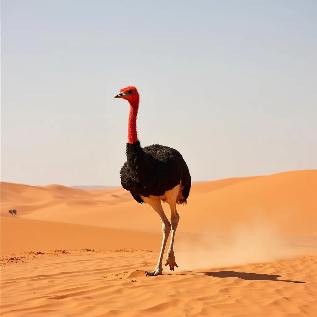 North African Ostrich Running