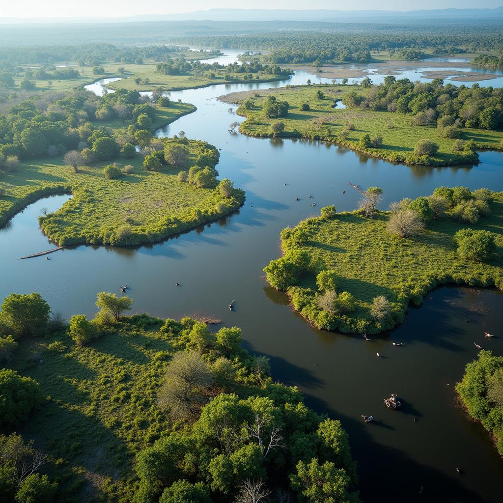 Okavango Delta Aerial View