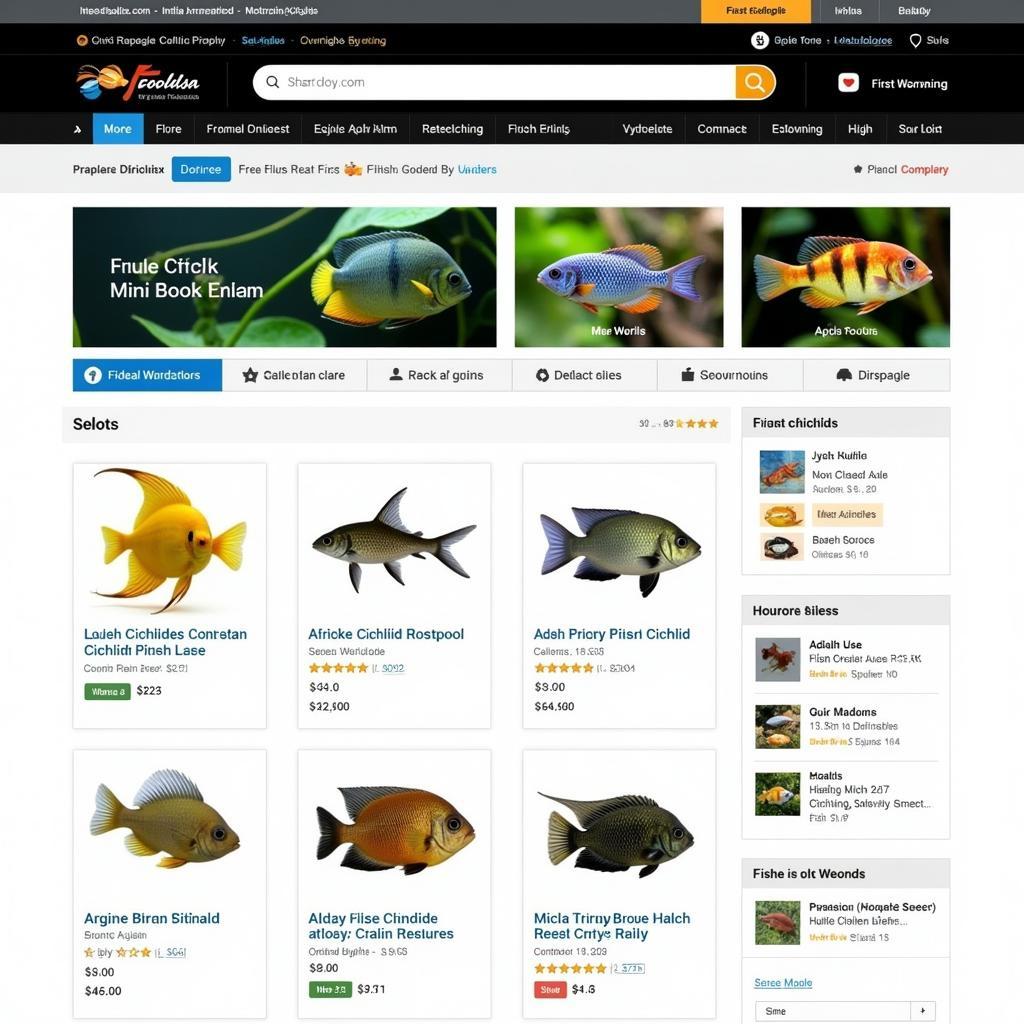 Browsing an Online African Cichlid Shop in India 