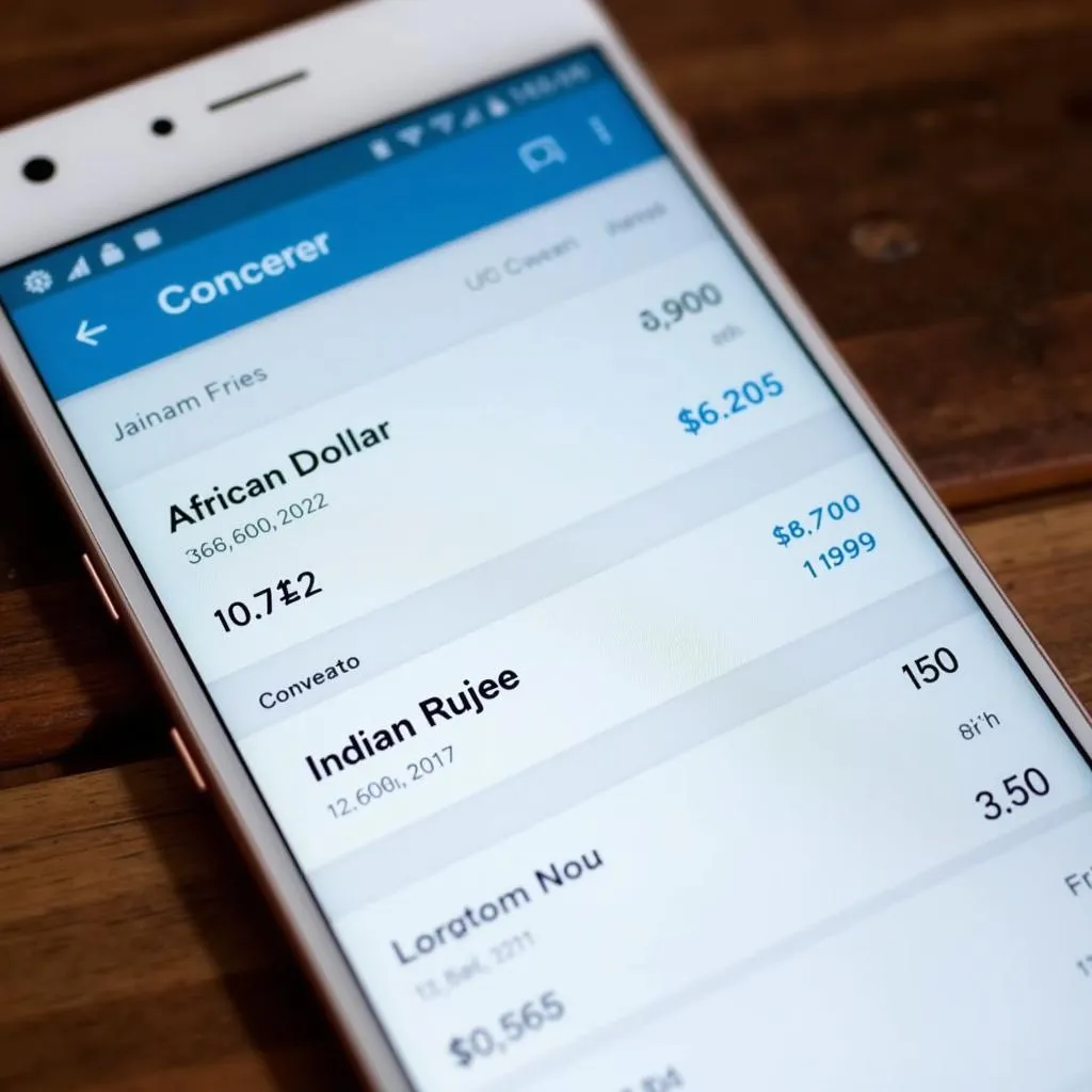 Using an Online Currency Converter on a Smartphone