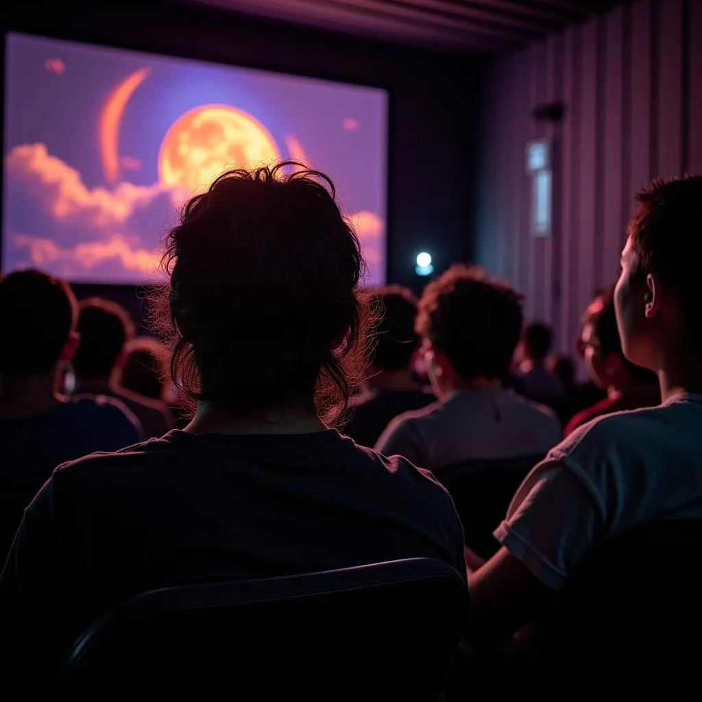 A packed cinema during a film screening at the Pan African Film Festival