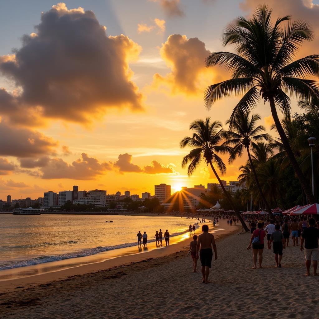 Sunset over Pattaya Beach