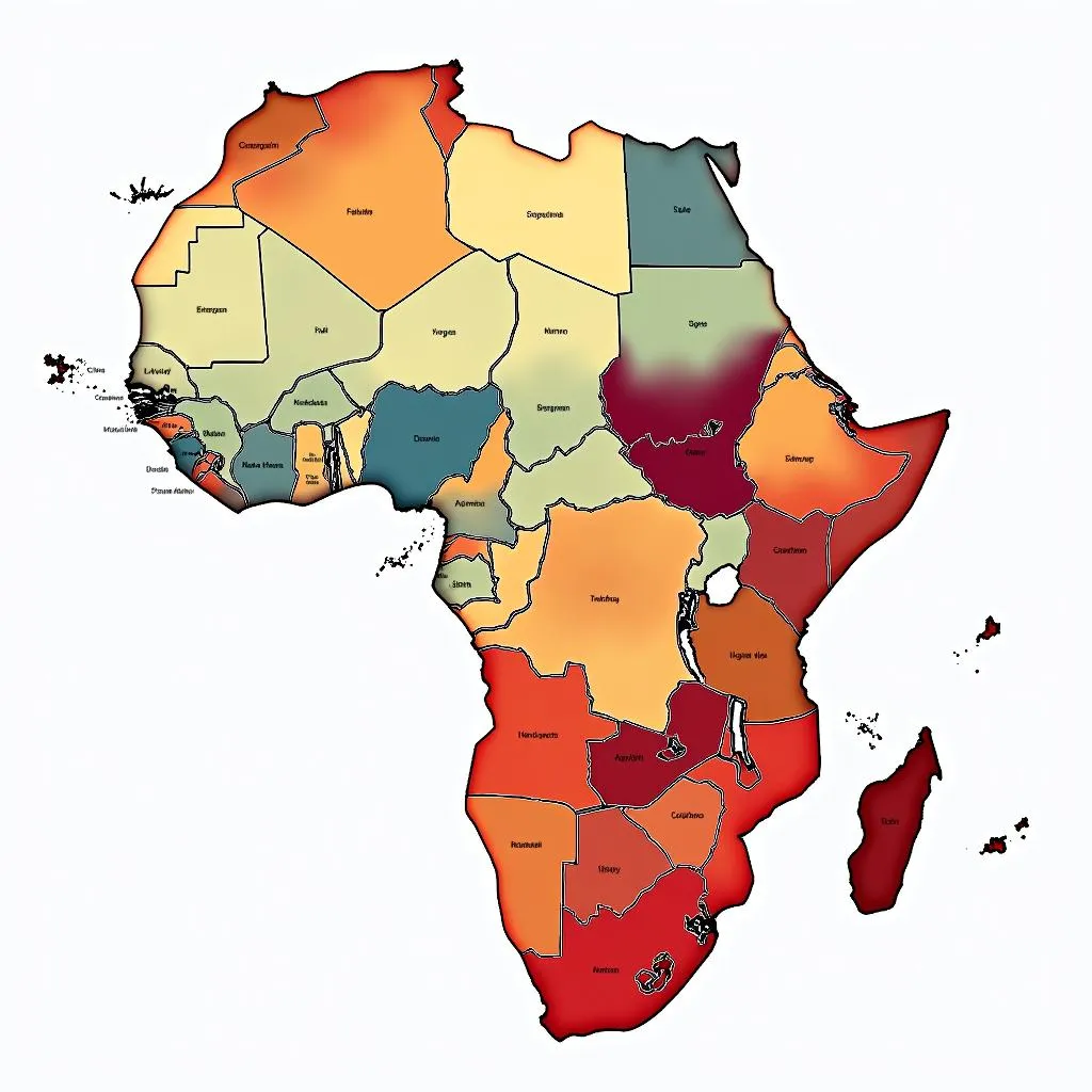 Population Density Map of Africa