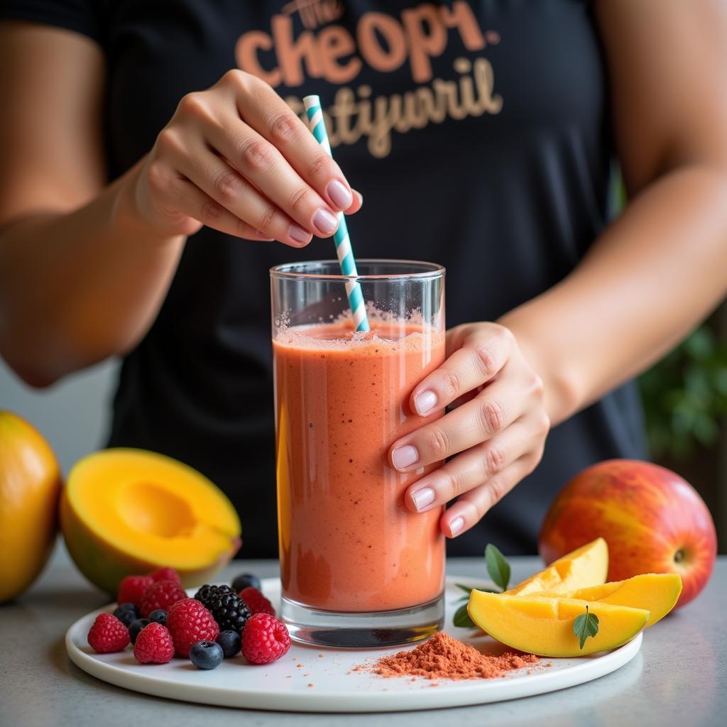 Blending a Refreshing African Fruit Smoothie