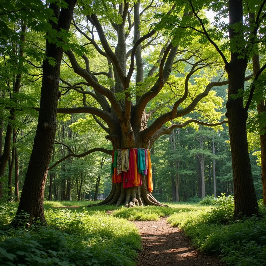 Sacred grove in an African forest