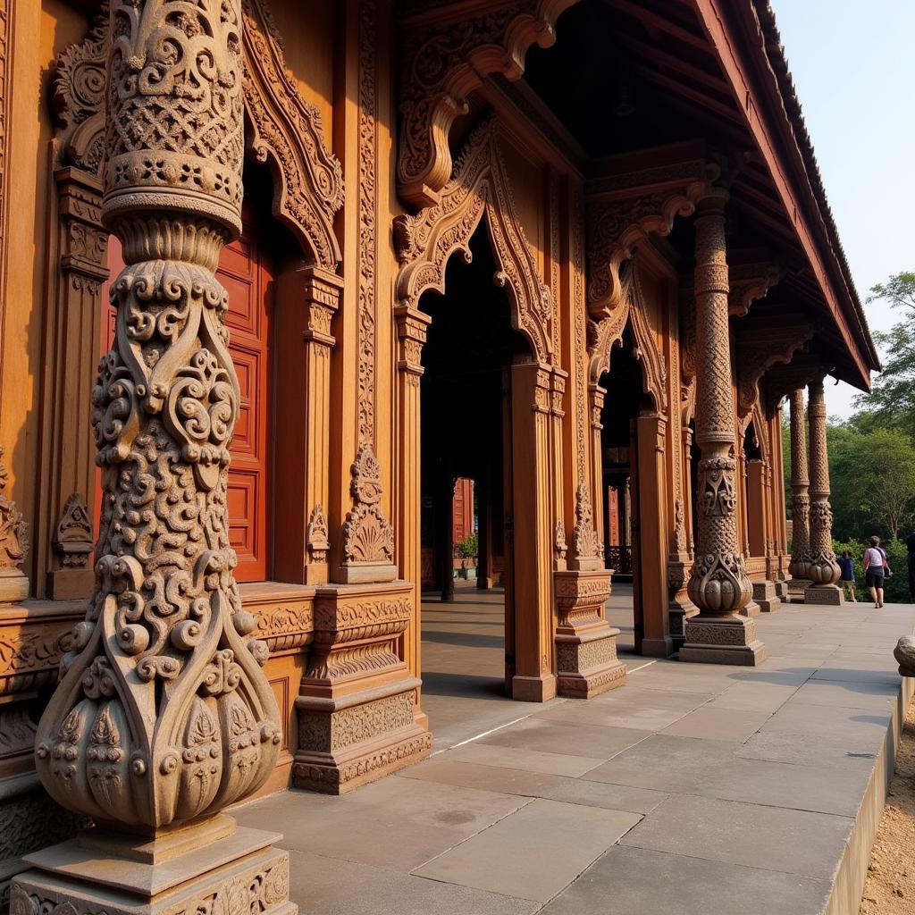 Intricate carvings at the Sanctuary of Truth