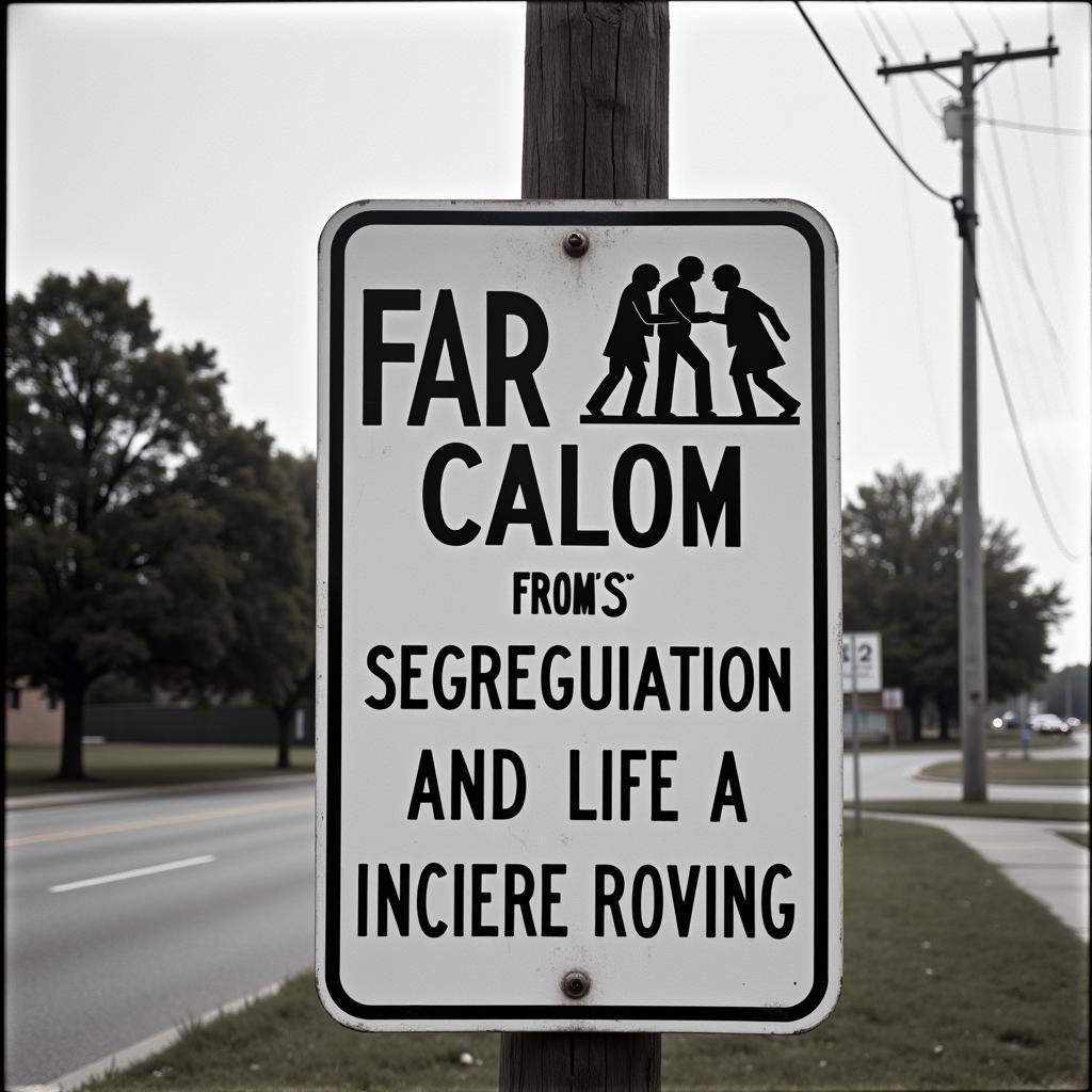 Jim Crow Segregation Sign