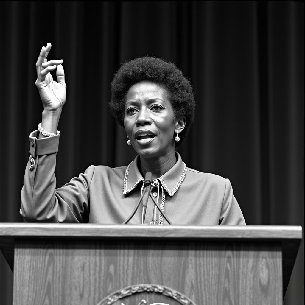 Shirley Chisholm addressing Congress