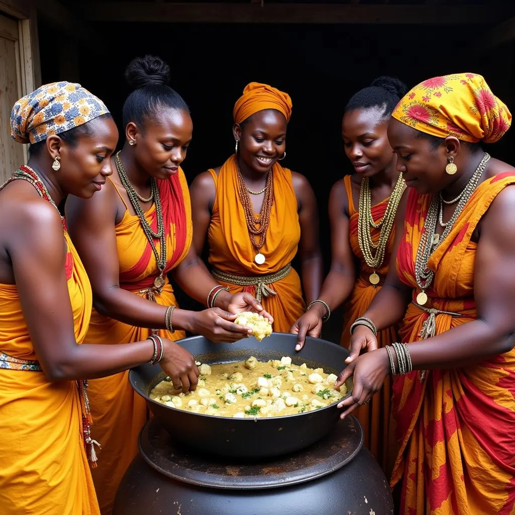 Siddi Community Cooking in India