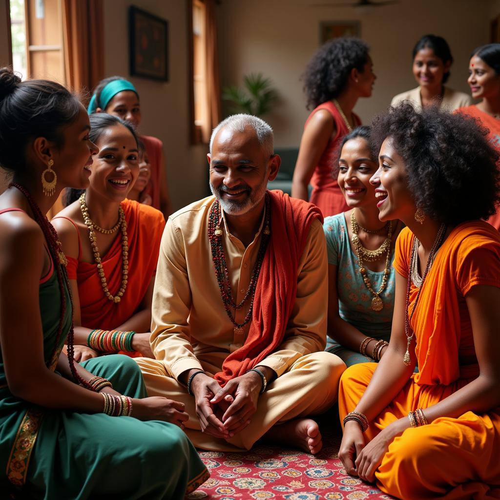 Siddi family celebrating a festival