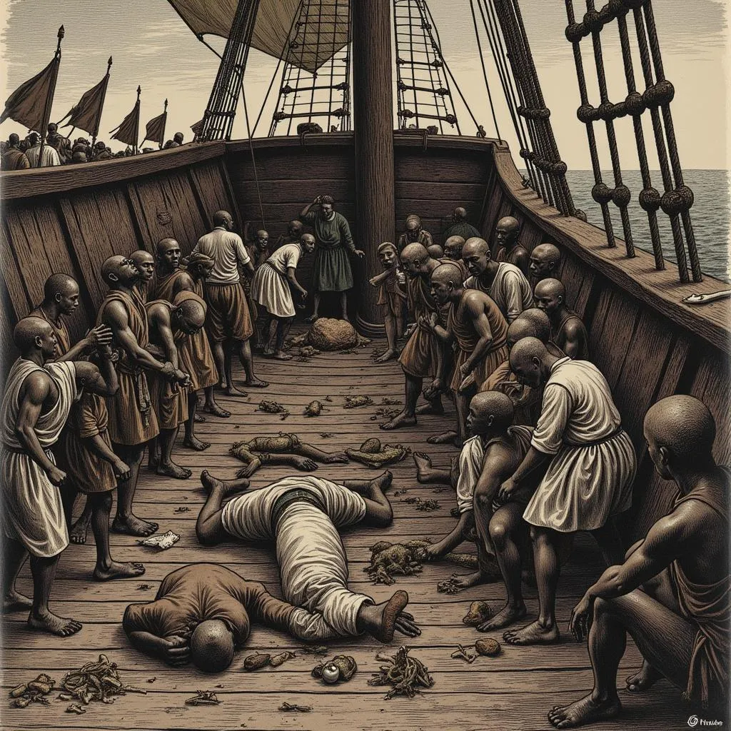 Slave Trade Ship Illustration