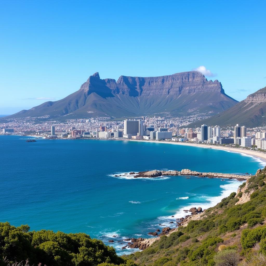 Table Mountain overlooking Cape Town, South Africa