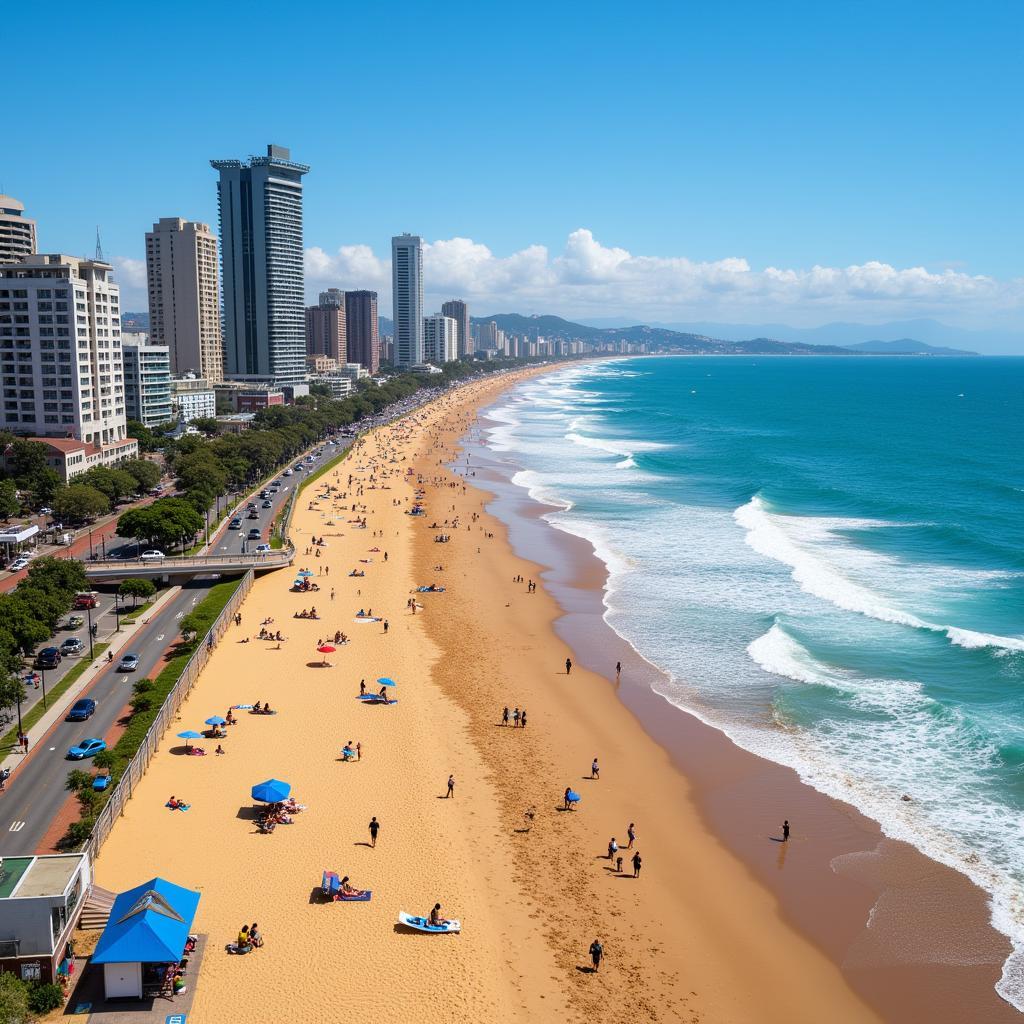 Durban's Golden Mile bustling with activity