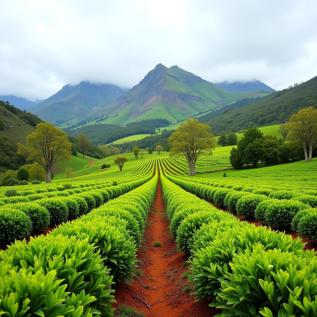 Rooibos tea plantation in South Africa