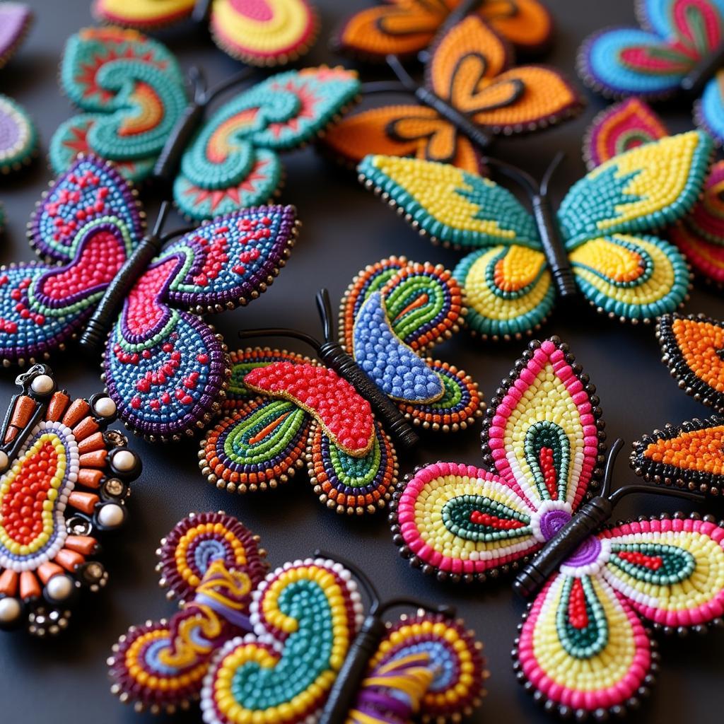 Traditional South African butterfly hair clips