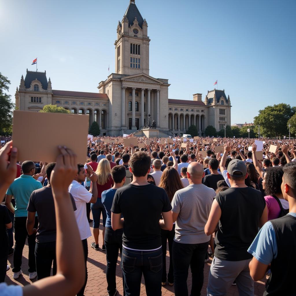 South African Citizens Protesting