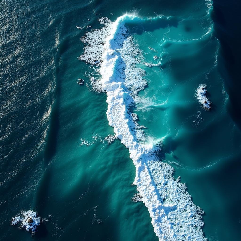 South African coastline where the Atlantic and Indian Oceans meet