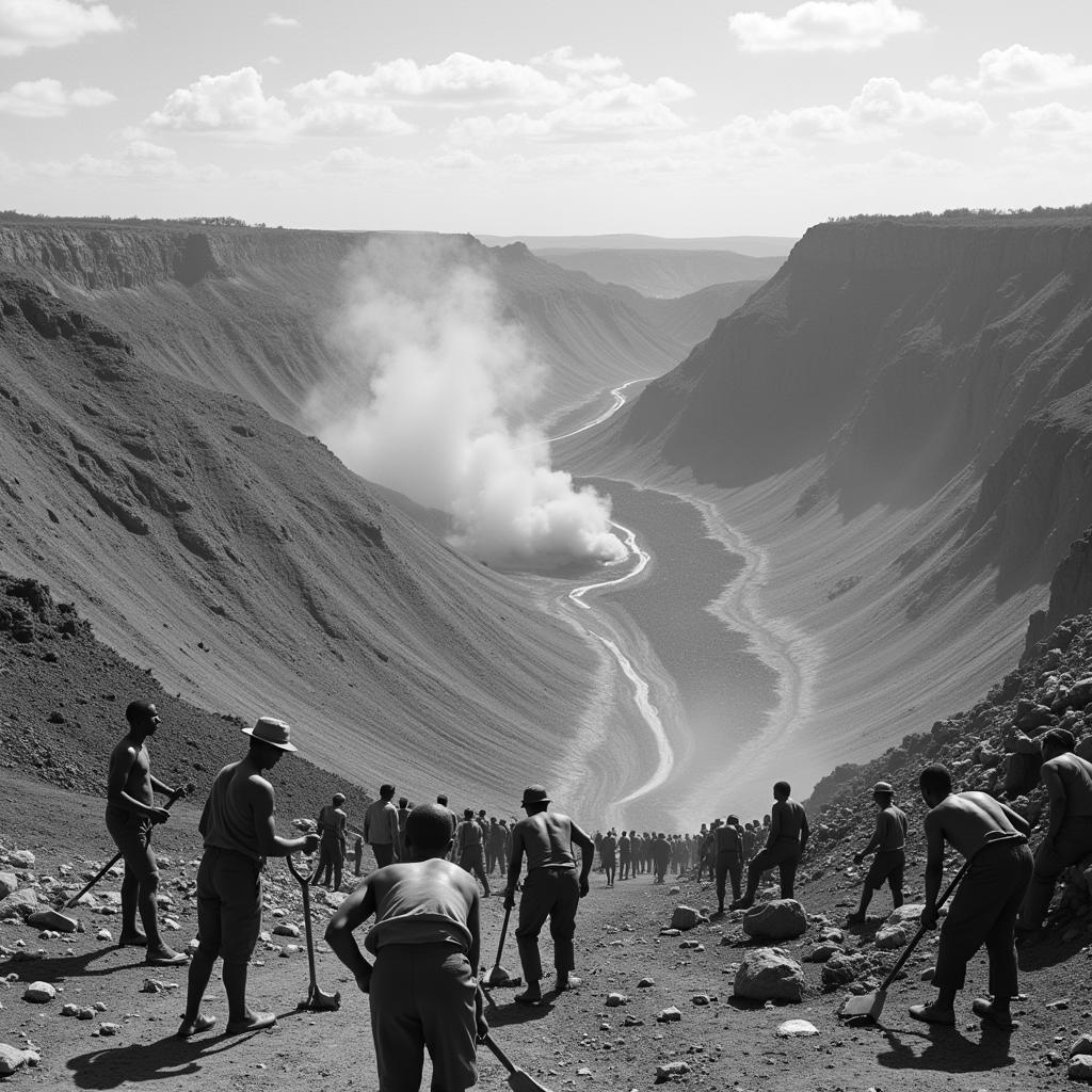 Early South African Diamond Mine