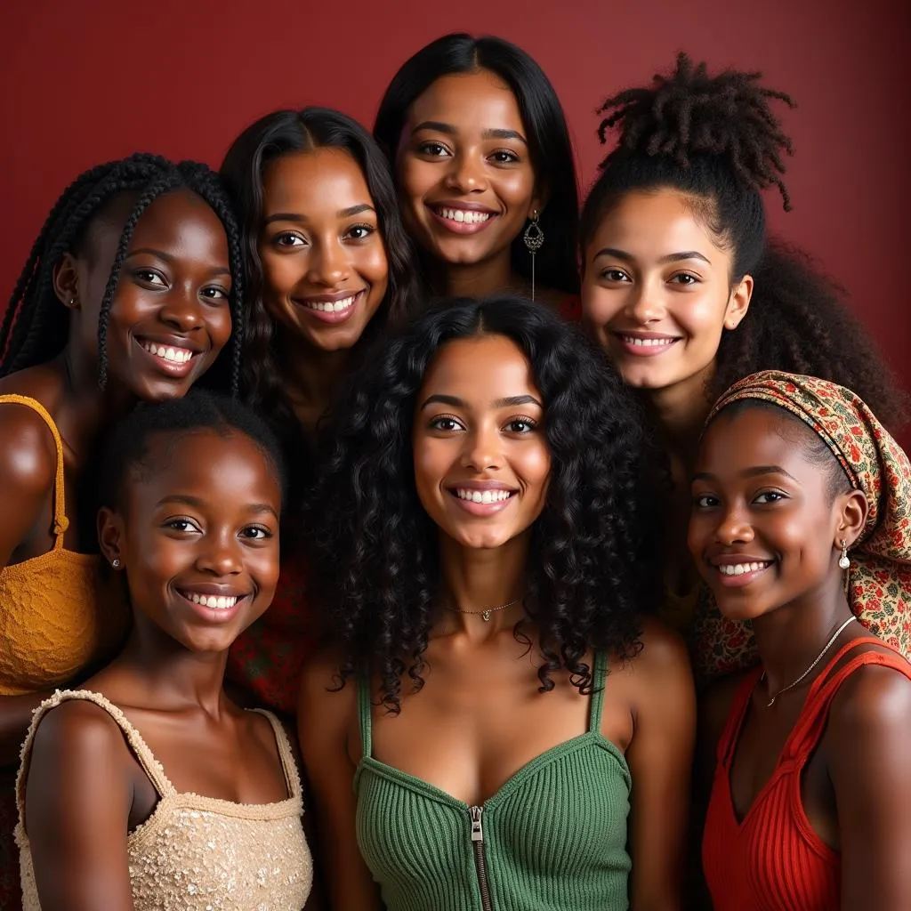 South African girls from diverse backgrounds