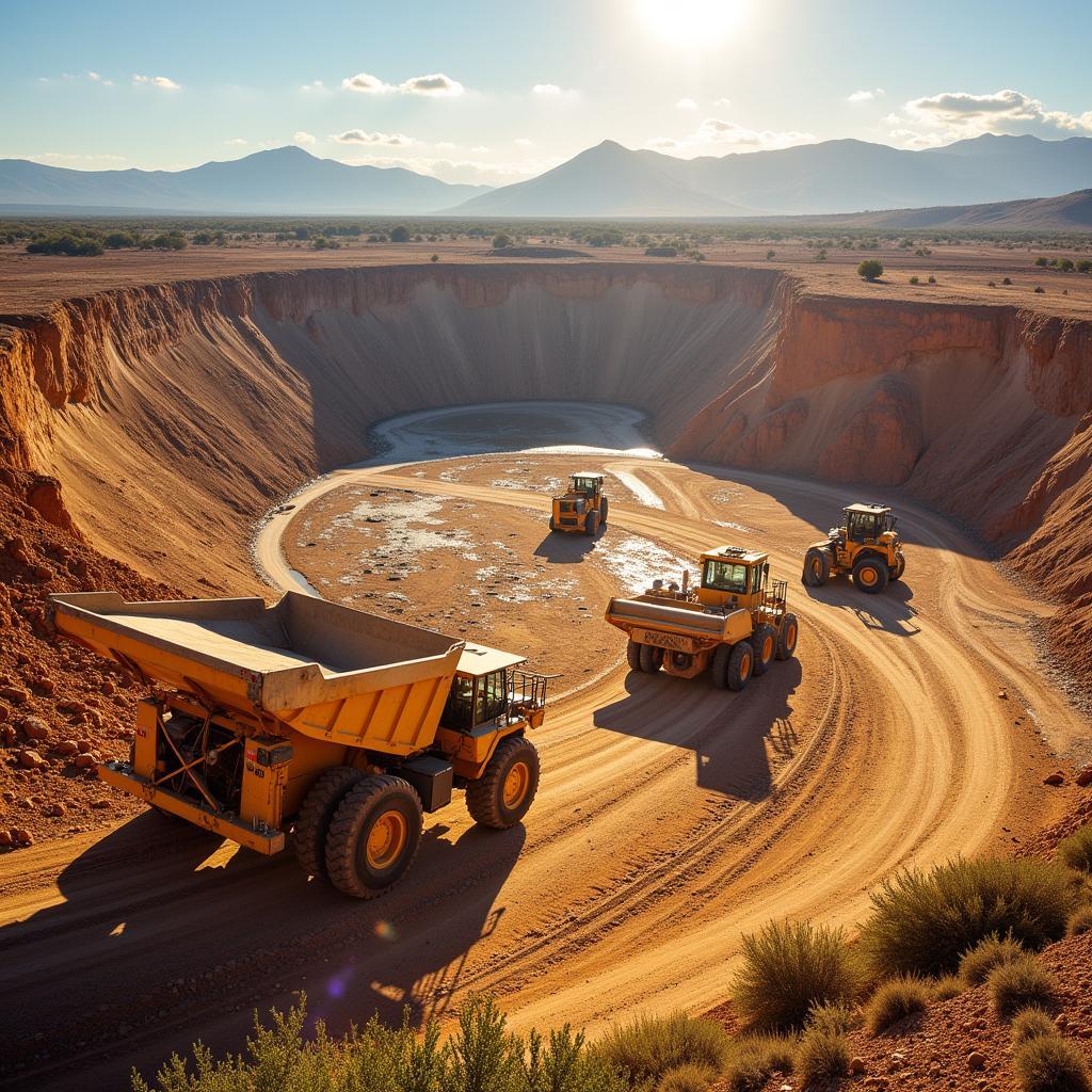 Modern Gold Mine in South Africa