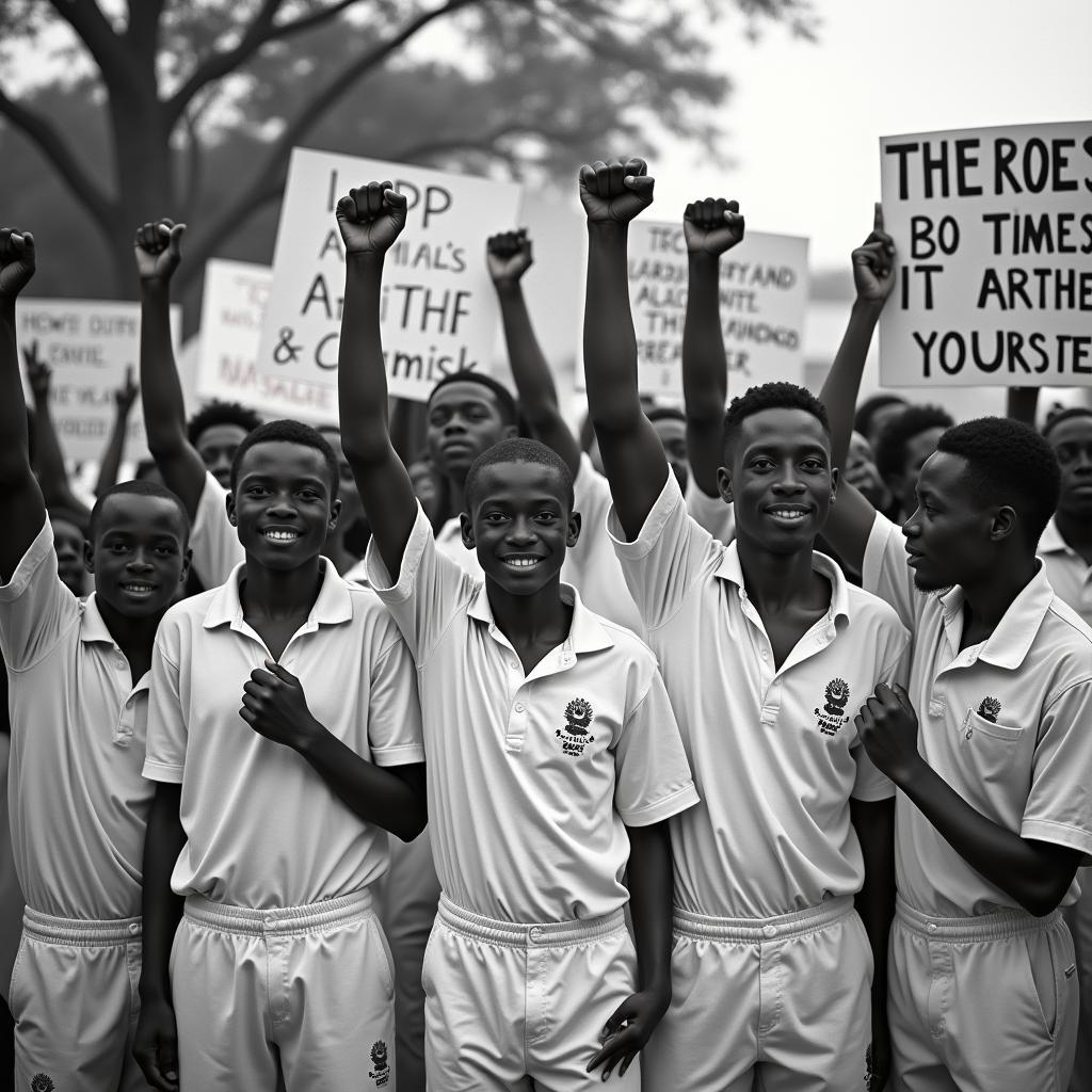 South African Muslim Cricketers Protesting Apartheid