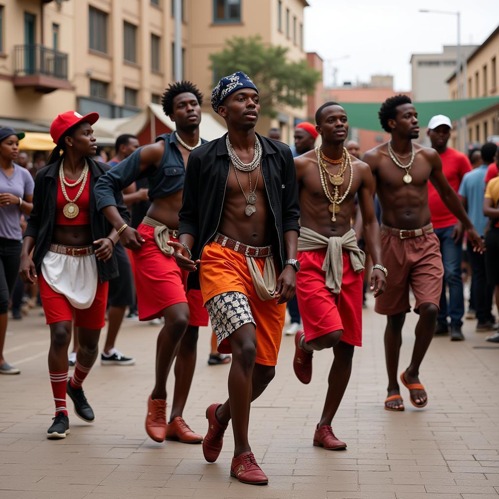 South African Pantsula Dancers