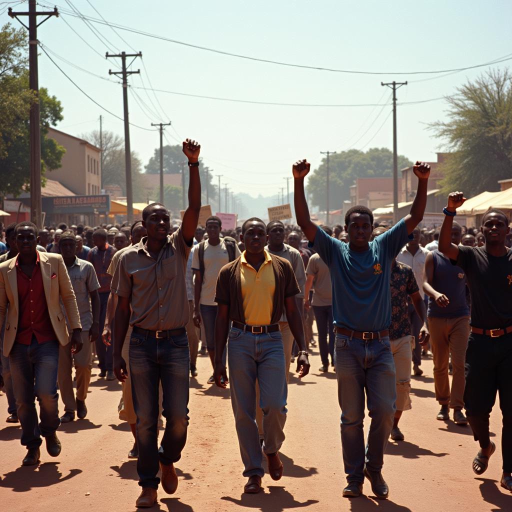 Anti-apartheid protest in Soweto