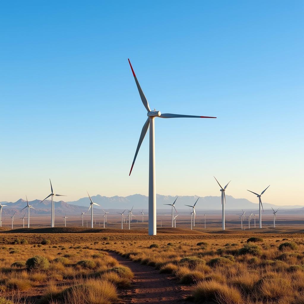 Wind Turbines in a South African Field