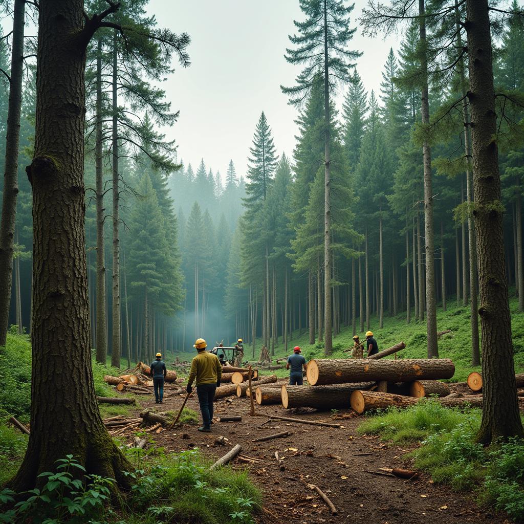 Sustainable African Hardwood Lumber Harvesting